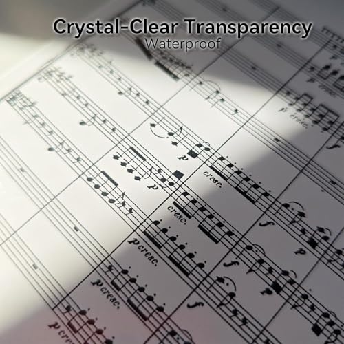 MusBoard Marching Lyre Replacement Sheets - 10-Pack of Durable Plastic Page Refills, Compatible with MusBoard Flip-Folio | Easy Flip, Weather-Resistant Music Sheets for Band Performance(10PCS)
