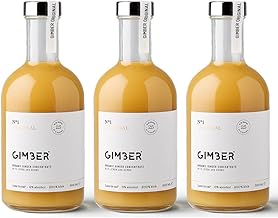 GIMBER Concentré de gingembre bio 3x500 ml (1.5L) | Boisson sans alcool 100% biologique à base de gingembre, citron et épices | Jus de gingembre Premium