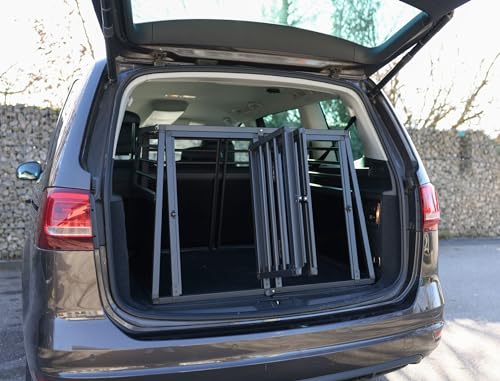 Kerbl Pet Alu-Transportbox Vacation, zweitürig, Hundebox, Tierbox, Graphit, 92x97x68cm, Aluminium, Hunde, mit Anti-Rutsch-Teppich, einfache Reinigung