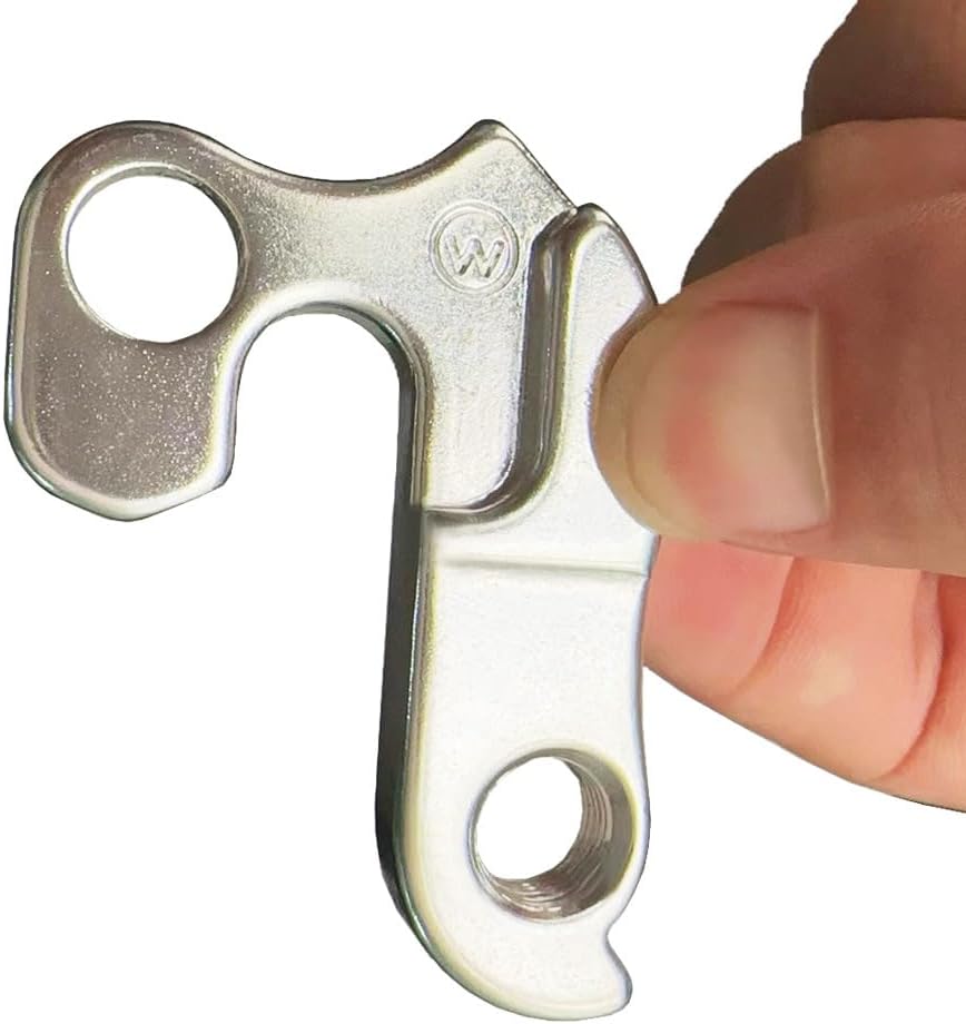 Rear Derailleur Hanger 102 – Silver Aluminum Alloy – Compatible with Scott Aspect, Atacama, Contessa, E-Aspect, E-Silence, E-Sub, Scale, Voltage, Sub, Spark, Silence Series – w/ Screw