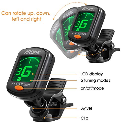 Guitar Accessories Set 9 Pieces Guitar Tool Kit Including Guitar Capo, Tuner, String Winder, Guitar Picks, Guitar Bones Pick Holder For Acoustic Electric Guitar Player #TOP1