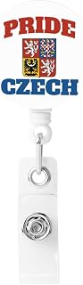 Pride Czech Republic Flag Proud Retractable Badge Holder, Id Badge Holder Retractable Badge Reels for Nurse,Volunteer,Teacher,Student