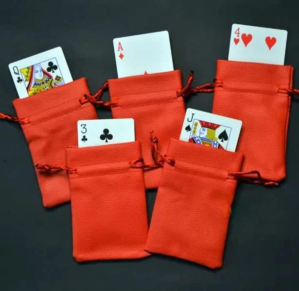 Miniatura 5 de MilesMagic Magician's Set de 5 bolsas de detección de lujo Gimmick Mind Reading Ilusión Efecto de predicción real, calle, escenario, salón Close-Up