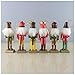 Anlydia 5pcs Wooden Nutcracker Ornament Set Handpainted Assorted Set 5” Tall Christmas Home Ornament Set