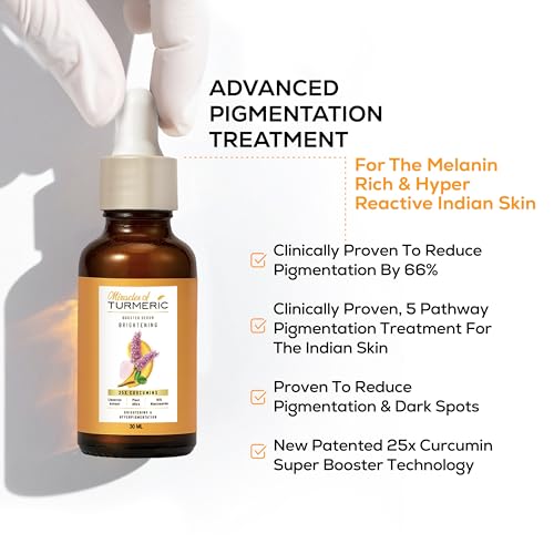 Image of Super Booster Brightening Serum | 25X Curcumins, 10%Niacinamide , Liquorice & Plant AHA's | Reduces Pigmentation, Dark Spots & Dullness | Skin Brightening & Even Tone Face Serum|All skin types |Women & Men-30ml