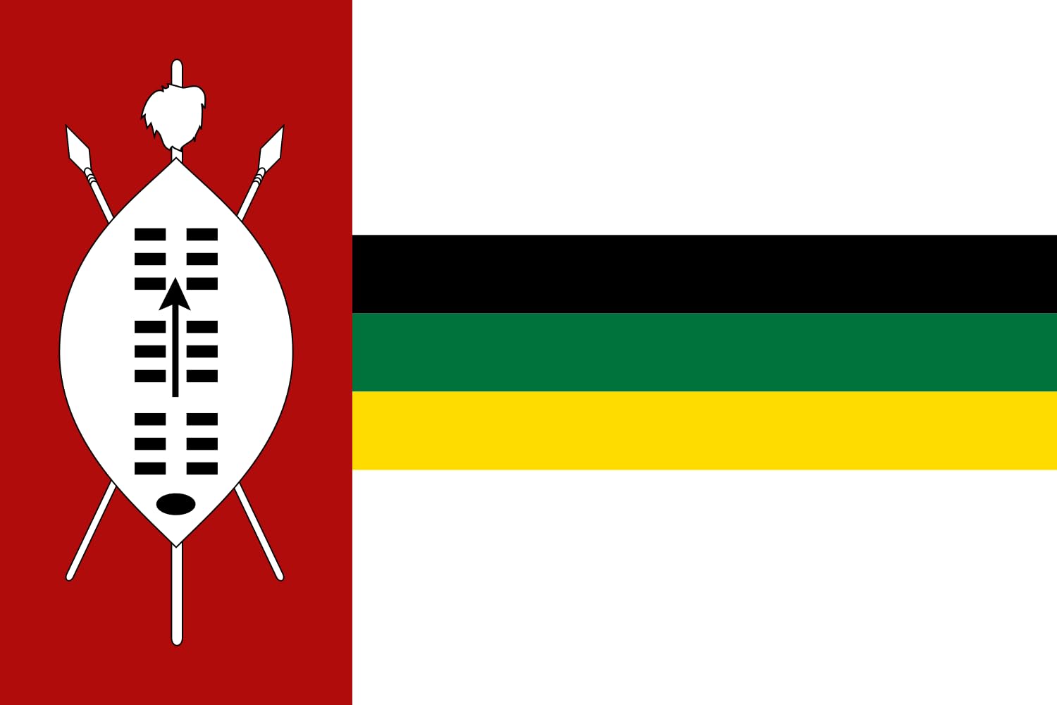 Drapeau KwaZulu 1985-1994 grand pavillon de collection historique haut de gamme