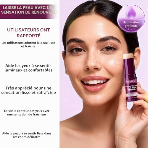 Calcium Wrinkle Capture Stick (0.9oz), Multi Balm Stick for Wrinkles, Calcium Volume Multi Balm, Baume Multi-Volume de,Hydratant au Collagène Coréen, Anti-âge, Raffermissant, Barrière Cutanée, Nourrit – vue 7