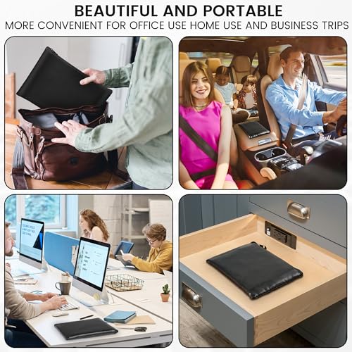 WUFANC Feuerfeste Dokumententasche 2er Set - Feuerfeste Tasche (29.5cmx20.5cm, 28cmx18cm, 2200℉) Wasserdicht & Hitzebeständig, Feuerfeste Geldkassette Für Dokumente/Passport/Bankdatei Und Bargeld