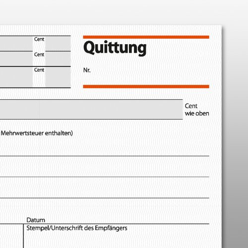 Sigel QU619 receipt block A6 transversal, 50 sheets, 1 piece, 1 item - Image 4