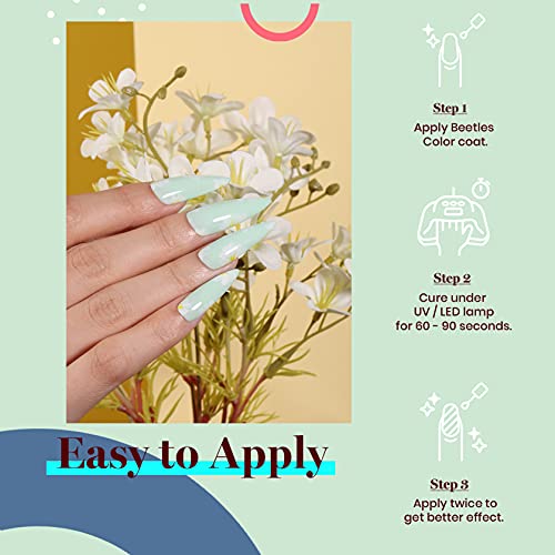 image for beetles Gel Polish Beetles Mint Green Gel Nail Polish 15ml Green Gel P