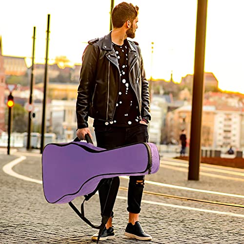 Guitar Bag Pure Purple Color Electric Guitar Gig Bag 40 41 Inch Classical Guitar Bag Bass Ukulele Bag With Carry Handle And Shoulder Strap For Boys Girls 42.9X16.9X4.7 In #TOP5
