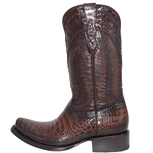 Mens Genuine Leather Caiman Crocodile Print Desgin Cowboy Western Boots4