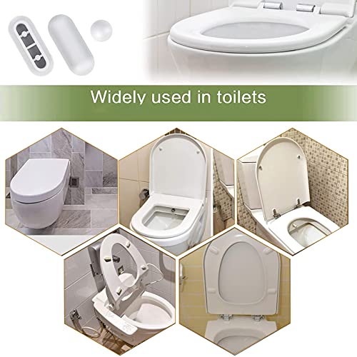 GZLCEU 30 Stück Wc Sitz Puffer, Universal Kunststoff Auflagestopfen für Toilettensitz Stoßstangen Brille Dämpfer für Toilettendeckel (Weiß) – Bild 5