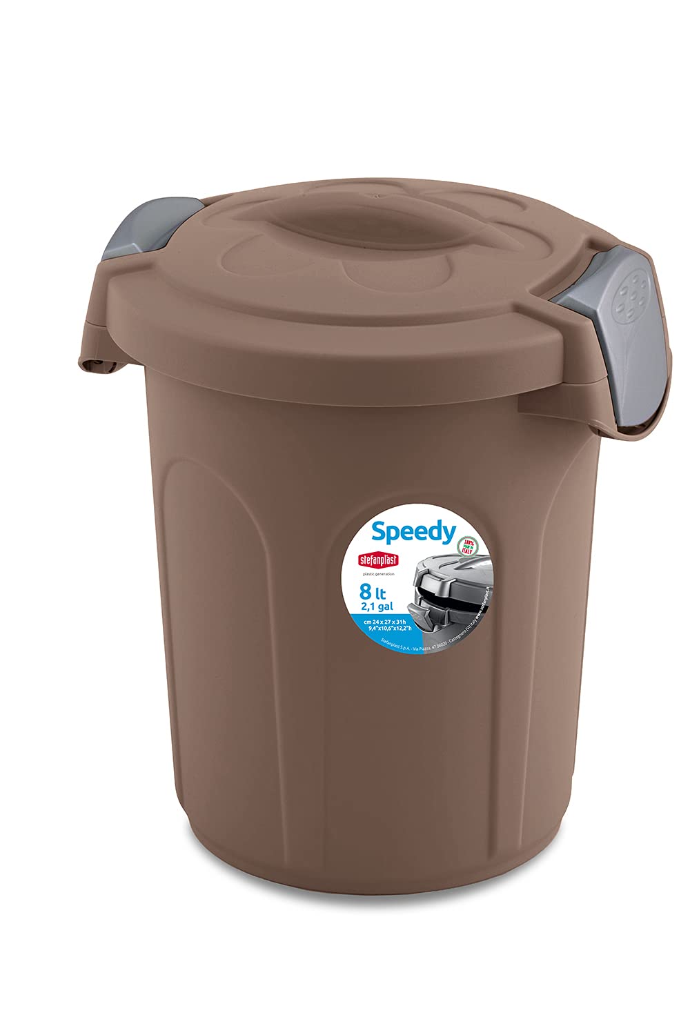 Stefanplast Bin Taupe, 8 litres