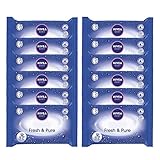 Toallitas húmedas Nivea baby fresh & pure 12 paquetes de 63 unidades