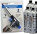 Produktbild TronicXL Bunsenbrenner + 4 Butan Gas Kartusche Lötbrenner Gasbrenner Camping Gasanzünder Lötlampe mit Piezozündung einstellbare Flammengröße für Gasgarktuschen mit MSF-1A Anschluss Dachbrenner