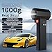 XOOPON Car Dryer Air Blower with LED, 1600G & 220MPH Powerful Turbo Dryer Blower for Car Drying, 4 Speeds Electric Car Detailing Blower, Cordless Leaf Blower for Lawn Care, Snow Blower (ink black)