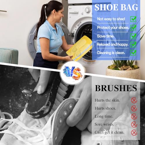 Shoe Washing Bag for Washing Machine, Laundry Wash Bag for Washer and Dryer, Reusable Shoe Washing Bag for All Shoe Types and Sizes, Makes Housework Easier3