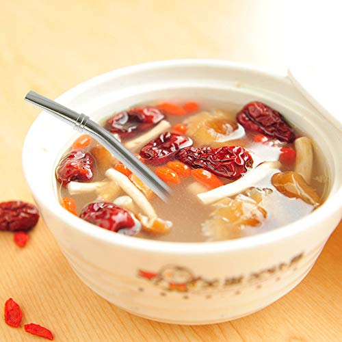 N/A/ JT1H Drinking Straw Filter Spoon Rose Gold, Acrylic, 5 Oro Rosa - Imagen 7