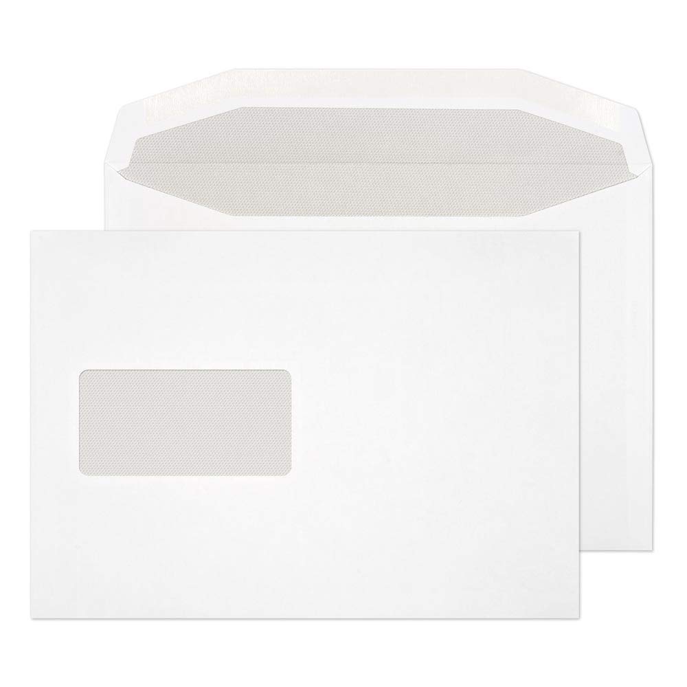 Blake Purely Everyday C5 162 x 229 mm 90 gsm Inside Side Seams Mailer Gummed Window Envelopes (017M) White - Pack of 500