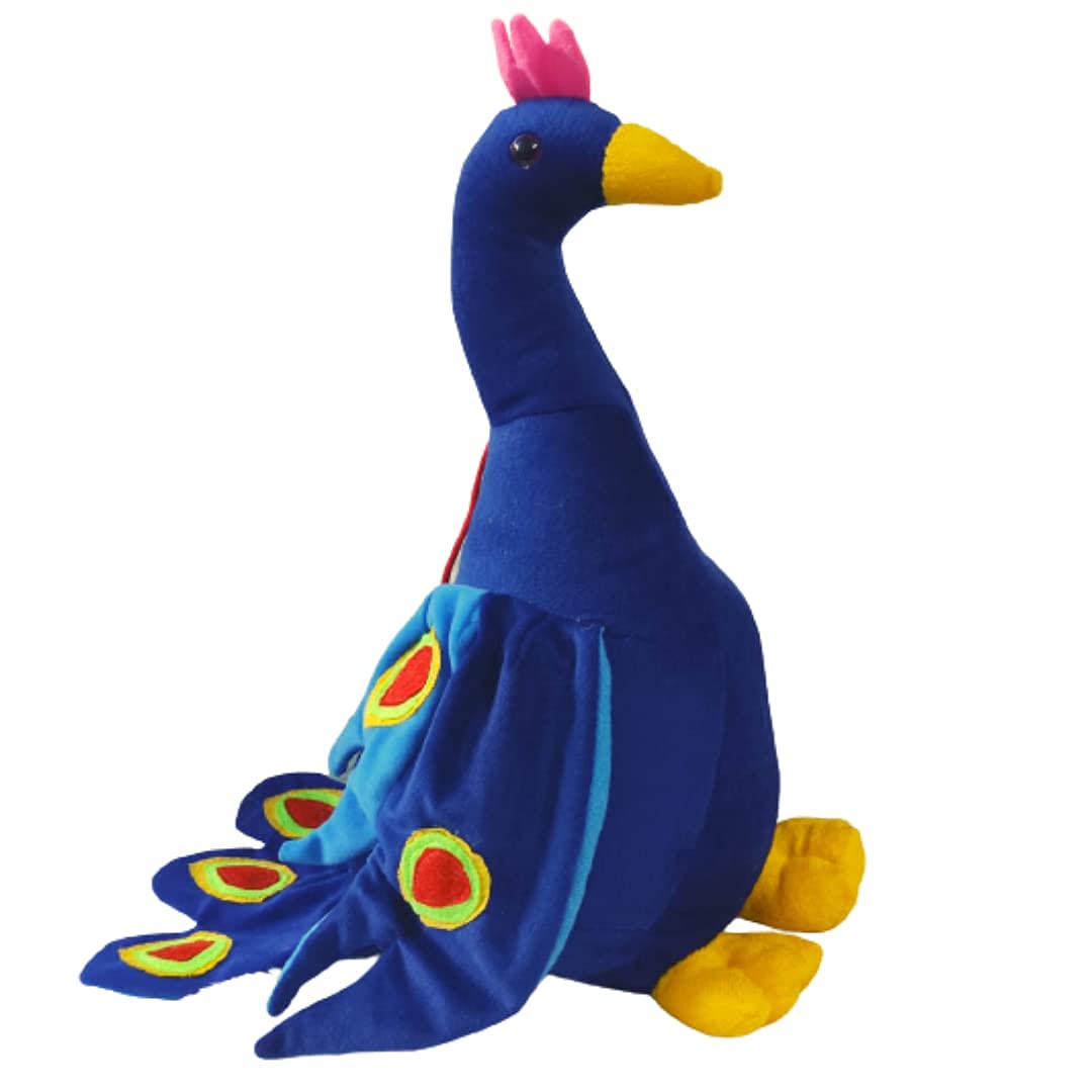 FunBlast Peacock Soft Toy 36 cm Soft Toys for Babies Soft Washable Plush Birds Toys for Kids, Stuffed Peacock Toy