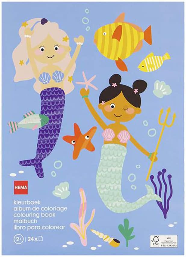 Hema A4 Mermaids Colouring Book