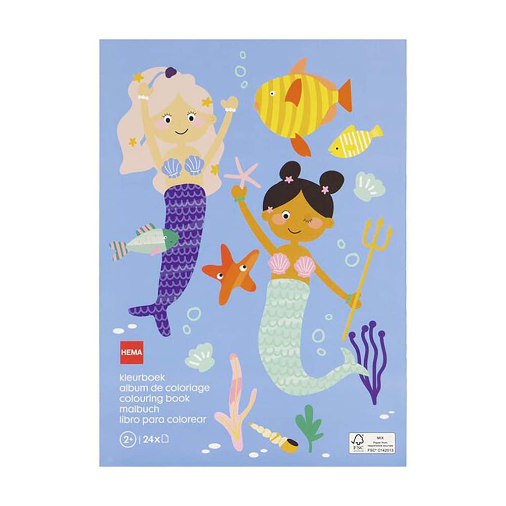 Hema A4 Mermaids Colouring Book