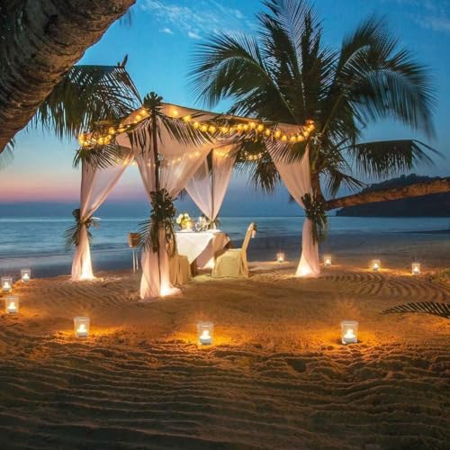 Image of Glass Tea Light Candle Holders for Home Decoration, Party, Wedding, Living Room, Diwali,Chirstamas Decor and Gifting Items (6, T1)