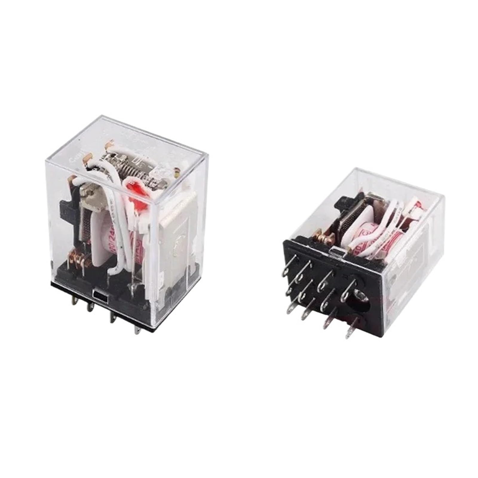 Relais HH52P DC 12V miniature avec LED indicateur pour circuit électrique - Lot de 2