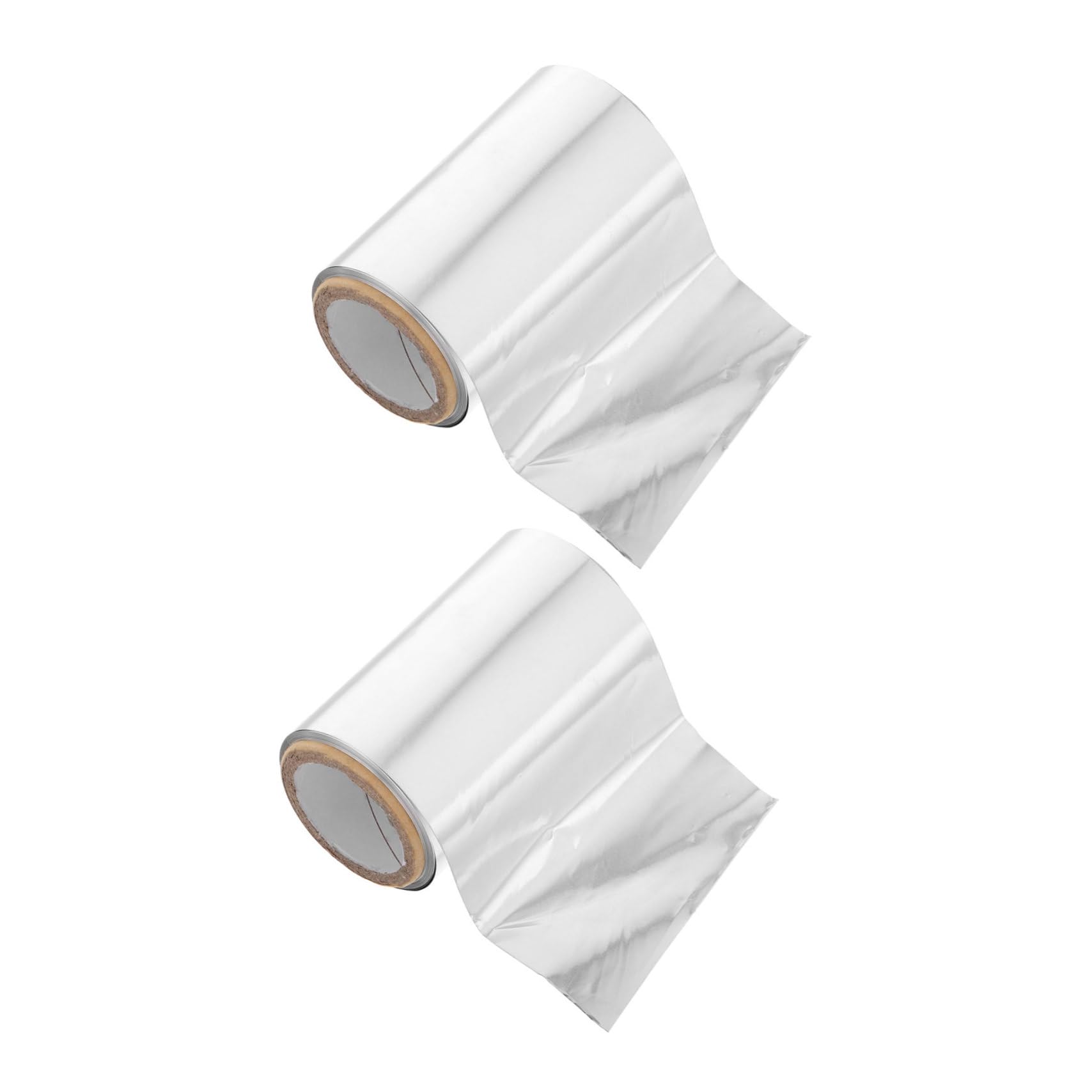 FOYTOKI 2 Rolls Hair Bleaching Aluminum Foil Hair Perm Papers Professional Perm Tin Foil Hair Paper Wraps Hair Style Paper Cuttings Paper Wrap for Hair Foil Art Hair Perming Kit Silver