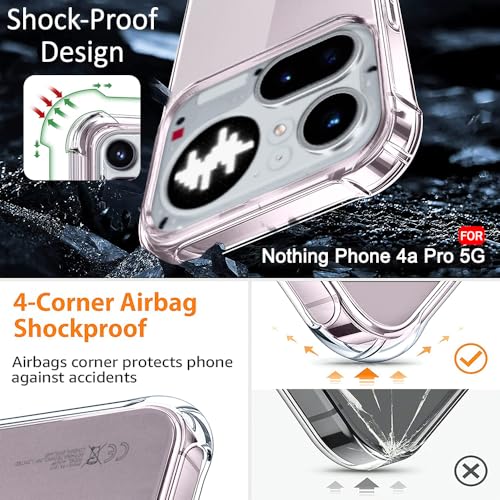 Image of TheGiftKart Crystal Clear Back Cover Case for Nothing Phone 4a Pro 5G | 360 Degree Protection | Shock Proof Design | Transparent Back Cover Case for Nothing Phone 4a Pro (PC & TPU, Transparent Bumper)