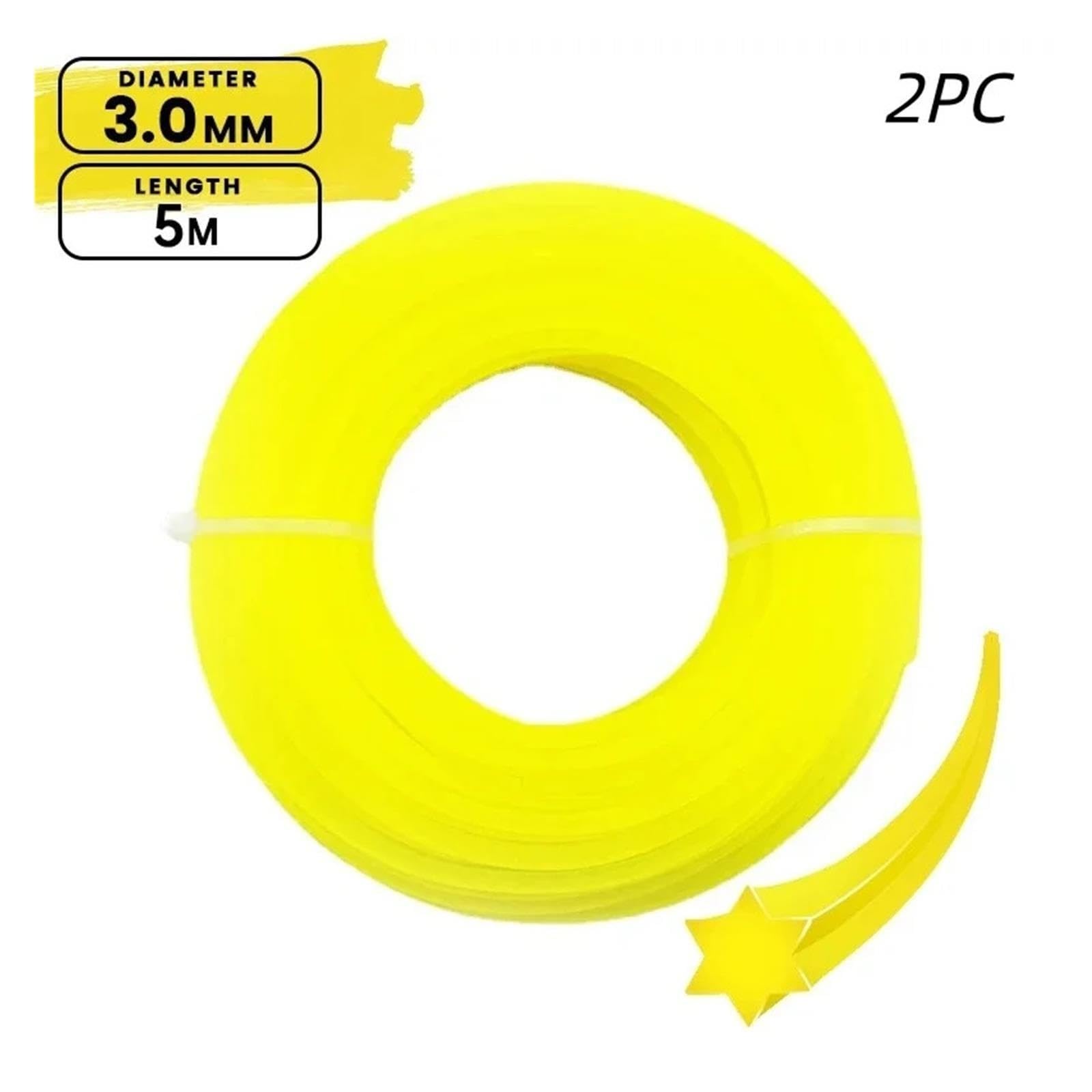 Hilo for podadora de césped de Nailon de 15m/10m/5m*3mm