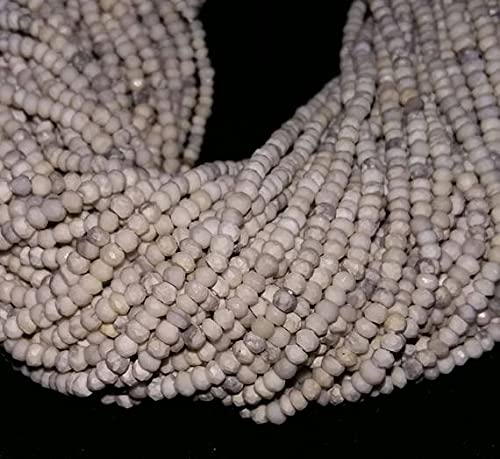 Perles howlite haut de gamme aux facettes précises pour joaillerie fine