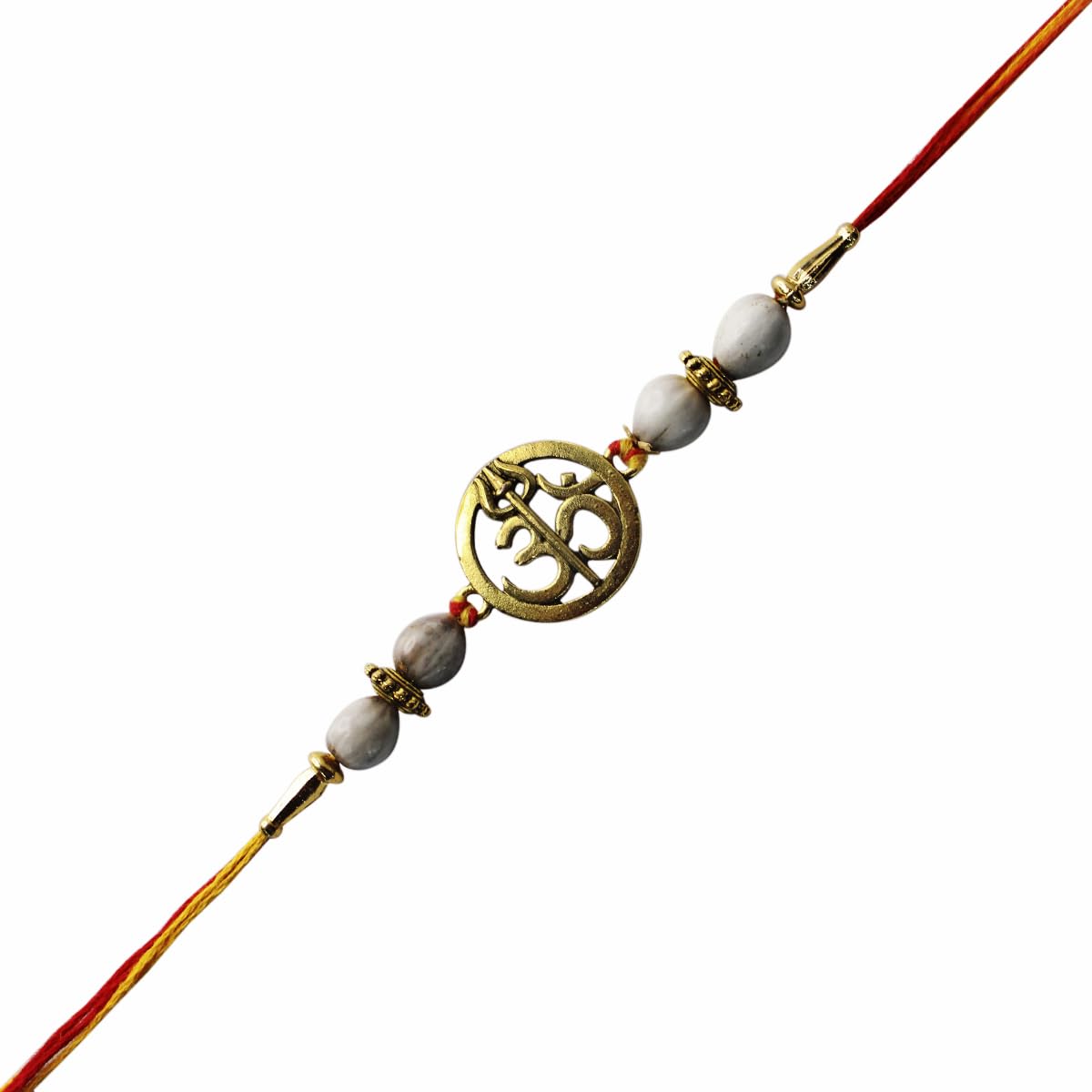 Shubhanjali Trishul Om with Vaijayanti Seed Rakhi for Brother | Latest Customized Hindu Traditional Protection Rakhi for Bhai | Dori Bhaiya Rakhi with Raksha Bandhan Gift Card and Roli Chawal (B0C9XHP3M7) Amazon Price History, Amazon Price Tracker