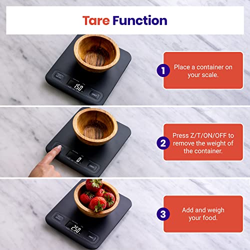 Etekcity Food Kitchen Scale, Digital Grams And Ounces For Weight Loss, Baking, Cooking, Keto And Meal Prep, Lcd Display, Medium, Black #TOP3