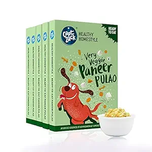 Captain Zack Puppy & Adult Wet Gravy Dog Food | 300gm (5 Pack) | Ready to Eat Dog Wet Food | Cut, Pour & Eat | Paneer Pulao | Calms & Boosts Immunity | No Preservatives | Healthy Homestyle