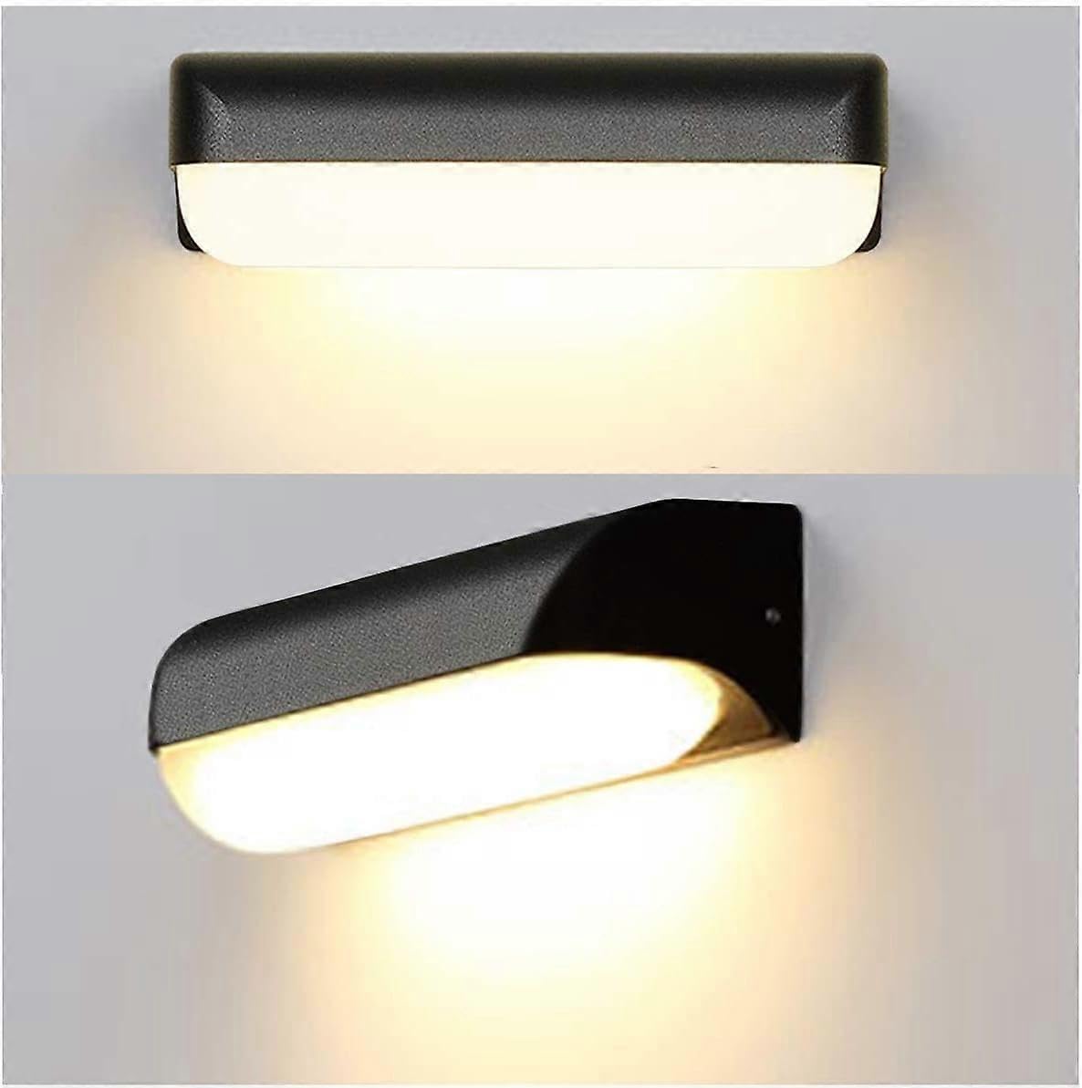 Joyhappst Image Color 12W Ip65 Applique Murale Extrieure Led Moderne Tanche Applique/Aluminium + Acrylique / 3000K Blanc Chaud/Applique Murale Led, 26X10x6cm