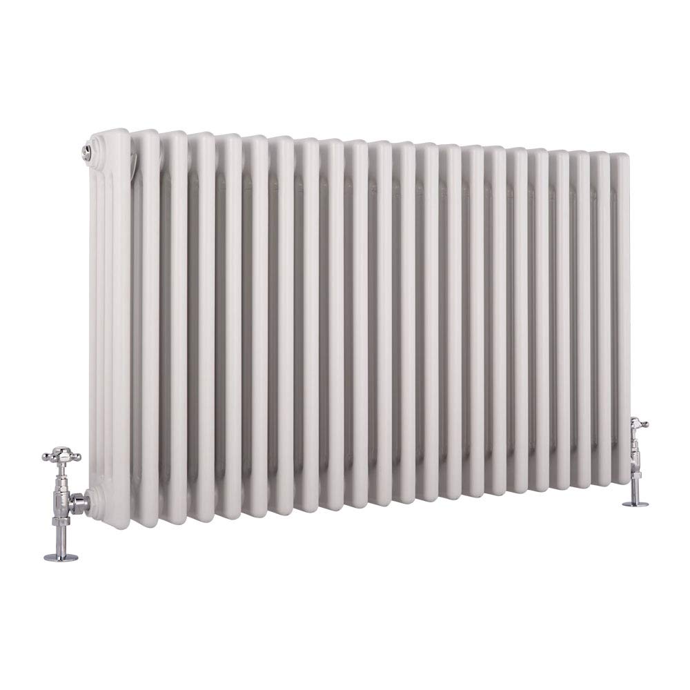 Milano White Windsor Cast Iron Style Horizontal Four Column Radiator - 600Mm X 1010Mm