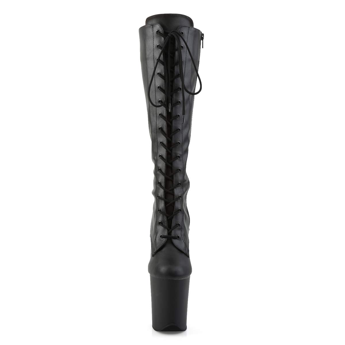 Pleaser FLAMINGO-2023 Blk STR Faux Leather/Blk Matte UK 4 (EU 37)
