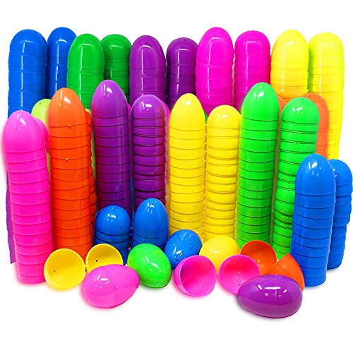 100 Pack Bulk Easter Eggs, Plastic Easter Eggs Assortment - 2.4
