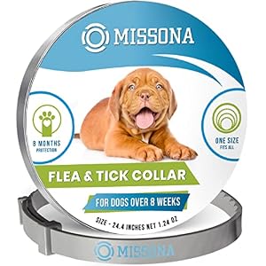 Flea Collar for Dogs Tick Collar with Natural Essential Oil Adjustable Puppy Flea Collar 244 in Random Design
