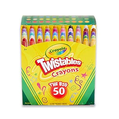 Crayola Twistables Crayons Coloring Set, Kids Stocking Stuffers, 50 Count