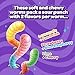 JOYRIDE Sour Worms - 3.5 oz 6-Pack Bundle with 2.5oz Glacial Peppermint Gum, Low Sugar, Low Calorie Snacks, Dye Free Candy (7 Items)
