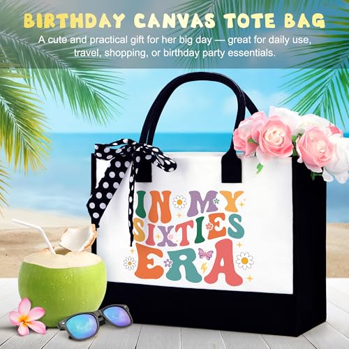 60th Birthday Gifts for Women 60 Year Old Birthday Gifts for Women Cool 1965 Gift for 60 Year Old Woman Fabulous Gift Ideas for Woman in Their 60s Happy 60th Bday Decorations with Tumbler Tote Bag by Launrada - Used condition - Image 3