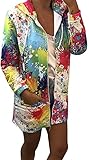 Deportes o uso diario Chaqueta Jerséis y Cremallera para Mujer Sudadera con Capucha de Manga Larga Invierno Abrigo (Blanco, 2XL)
