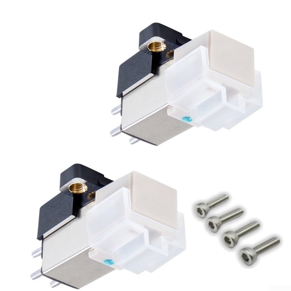 AT3600L - Cartuccia magnetica per giradischi in vinile LP con magnete mobile, ago di ricambio bianco (3 pezzi)
