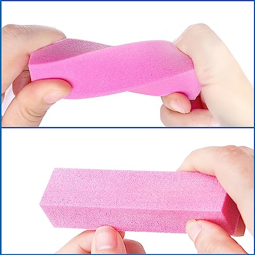 AhaTopia 12 Pcs Nail Buffer Block for Acrylic and Natural Nails, 4 Sided Sanding Buffers for Gel Nails Fingernail Shine Buffing Filer Set, Professional Manicure Polisher Buffer Bulk Medium Grit Mix Color