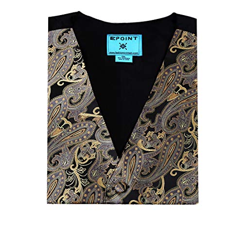 Epoint Men's Fashion Paisley Microfiber Dress Tuxedo Vest Neck Tie Set 7