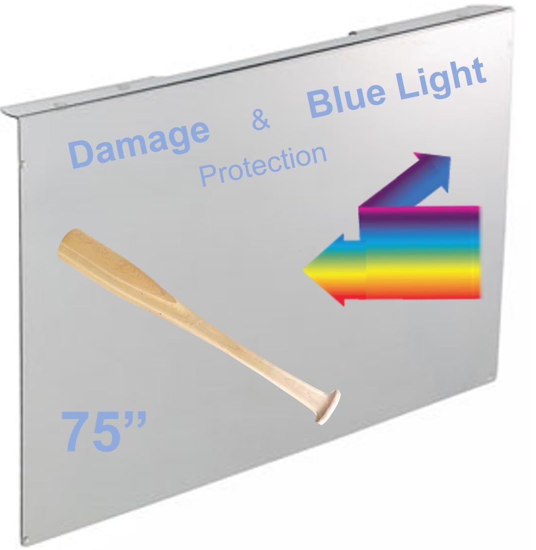 VizoBlueX 75 inch Blue Light and Damage TV Screen Protector. Protection Shield &amp; Anti-Blue Light Filter Blocking UV for LCD LED 4K OLED QLED (65.7 x 37.8 inch)