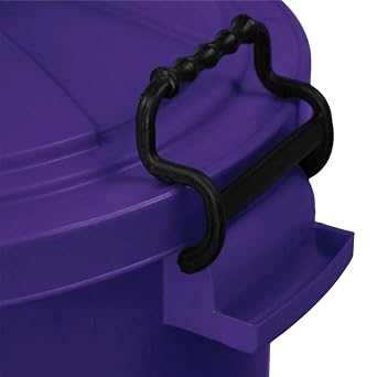 ORGANIZED 90L Heavy Duty Plastic Bin with Clip Lock Lid for Durable Storage and Waste Bin for Garden Animal Feed and Recycling Food Grade Weather Resistant Container - Purple